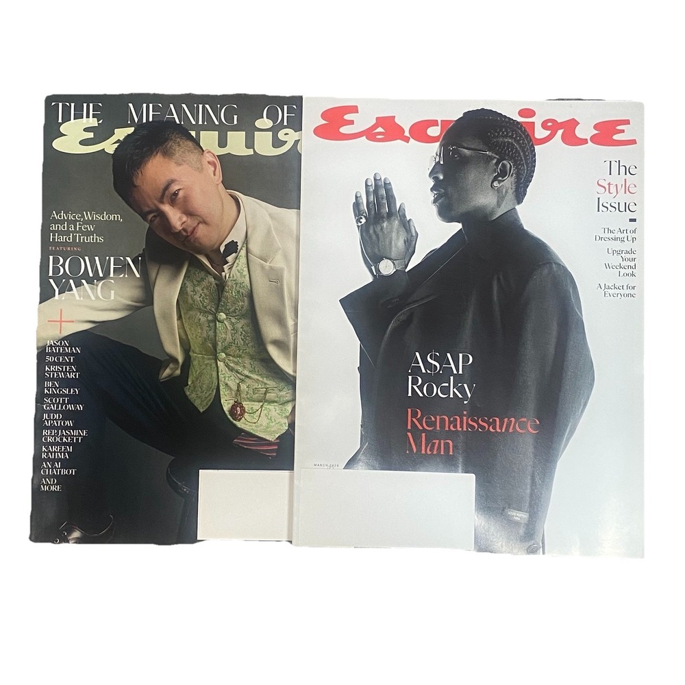 Esquire Magazine Lot of 2 Collectible Winter 2026 Mens Style Fashion  A$AP Rocky